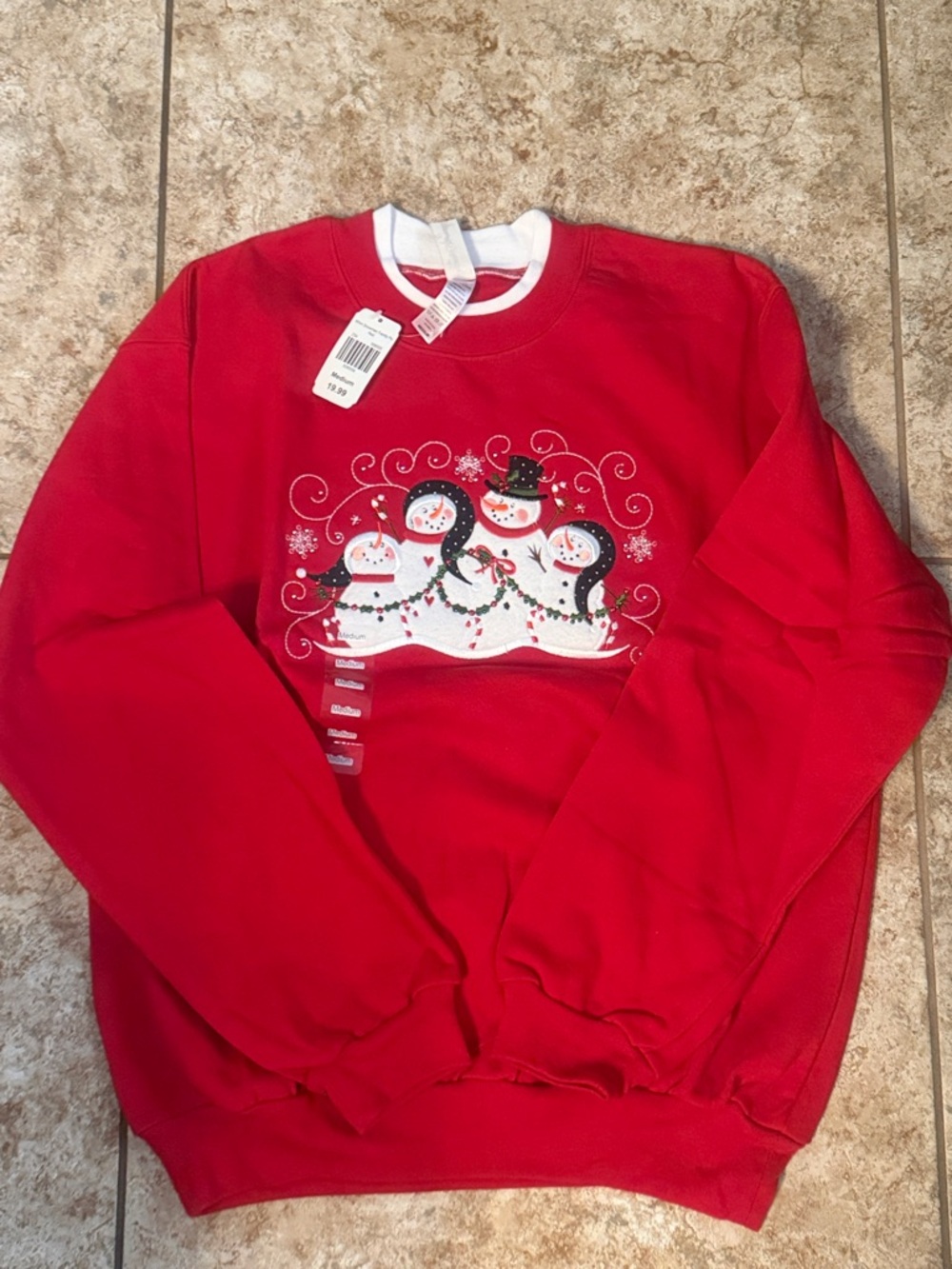 Red Snowman Crewneck Sweatshirt